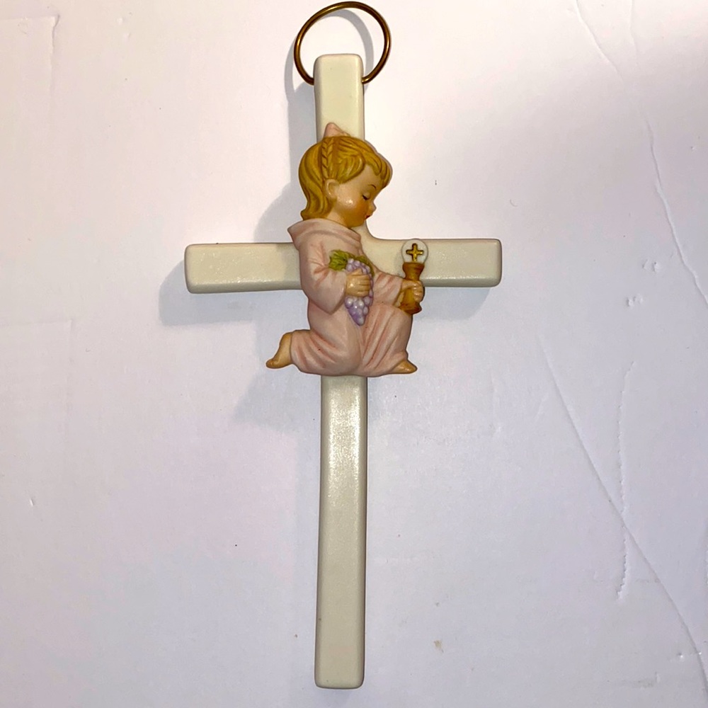 Lefton girl praying/ communion cross 1999